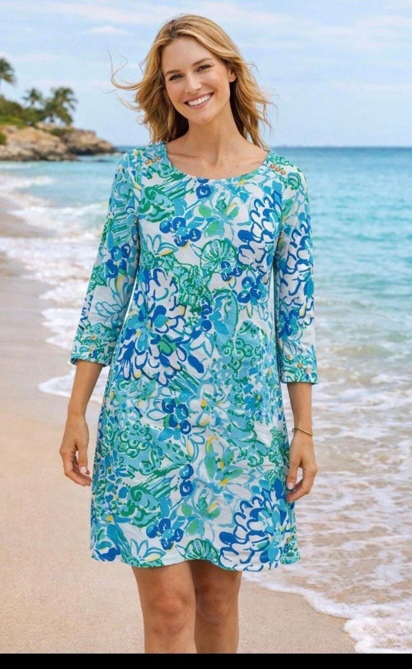 Lilly Pulitzer Sophie Dress in a Pinch Boat Neck Shift Dress Medium